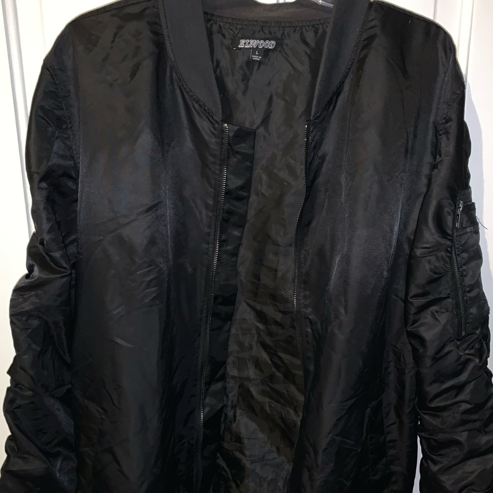 Elwood midnight black bomber jacket